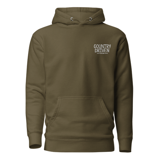 Stacked Logo Hoodie - Military Green