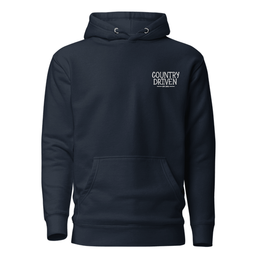 Stacked Logo Hoodie - Navy